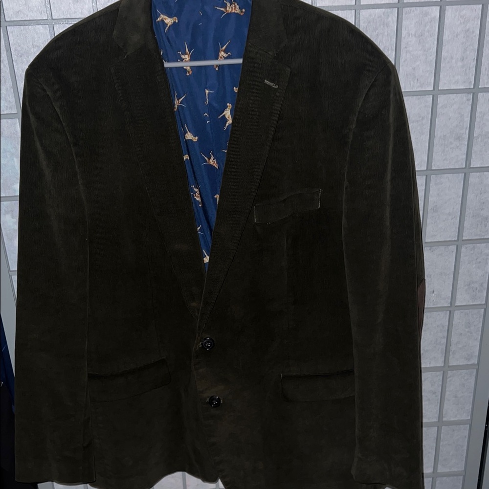 Lauren Ralph Lauren Men's Olive  Corduroy Blazer 48R  GUC